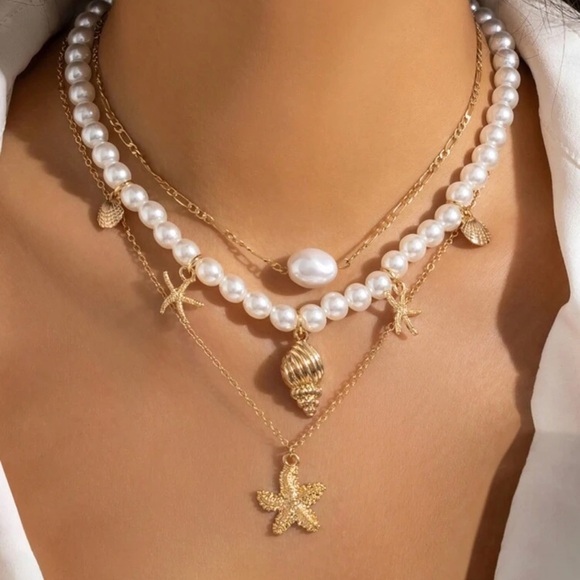 New  layered  necklace  set - Picture 1 of 6